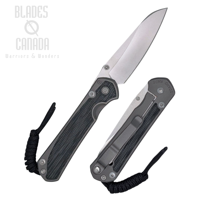 (image for) Chris Reeve Small Sebenza 31 Insingo Framelock Folding Knife, Magnacut SW, Left Handed, Titanium Glass Blasted w/Micarta Black Inlay, S31-1225